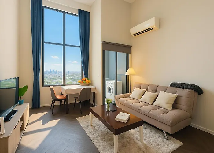 Luxury Loft With Stunning 25th Floor View バンコク都