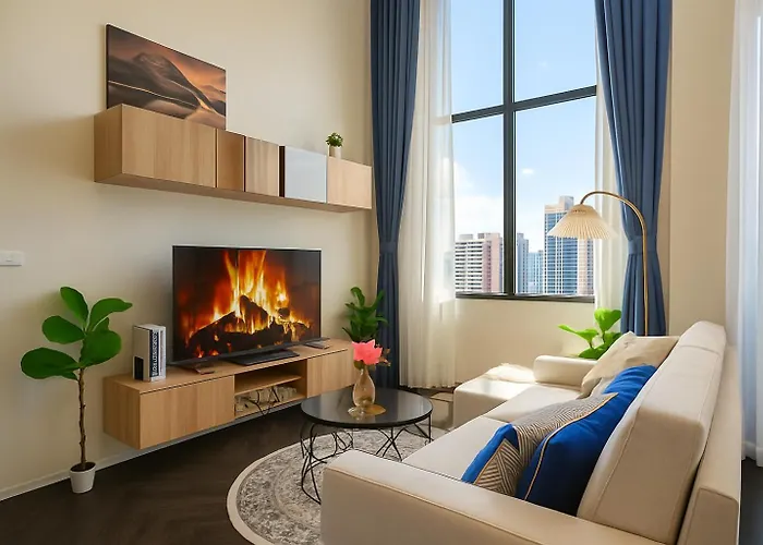 Luxury Loft With Stunning 25th Floor View バンコク都